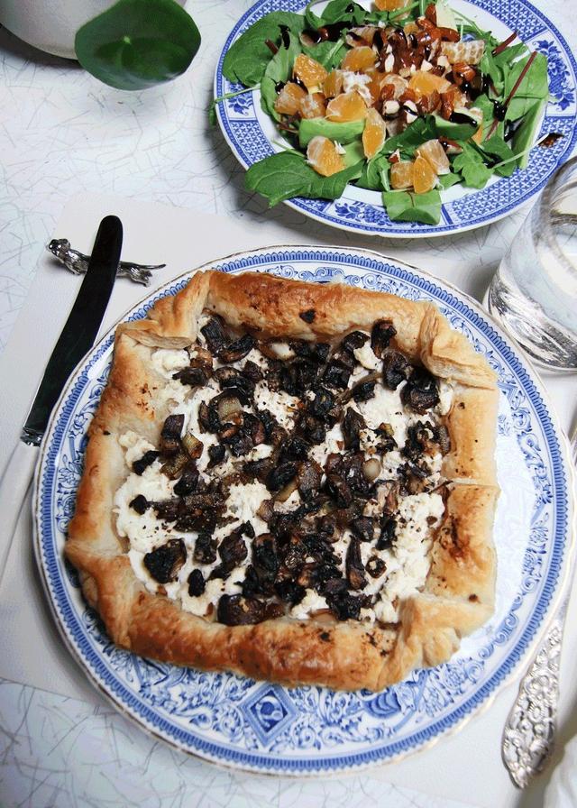 Galette with Ricotta and Aromatic Mushrooms