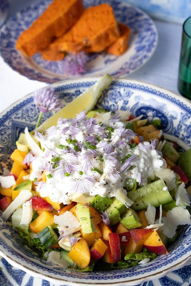 Sommersalat med cottage cheese
