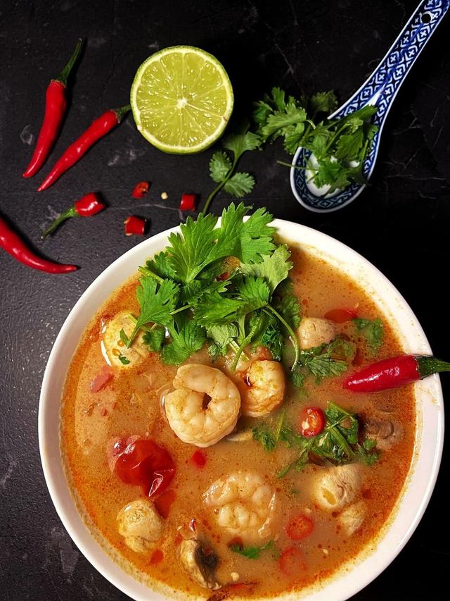 Tom Yum suppe "Bangkok style"