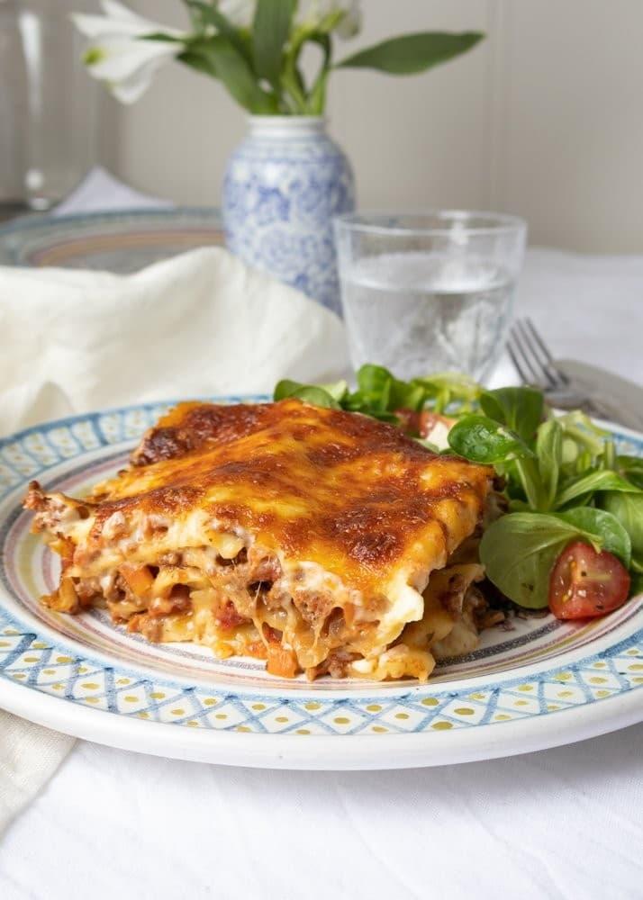 Lasagne med rester av kjøttsaus