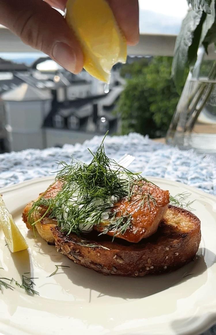 Salma Salmon on Crispy Toast