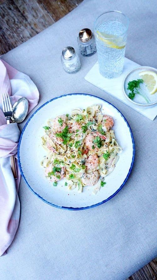 Creamy Shrimp Tagliatelle