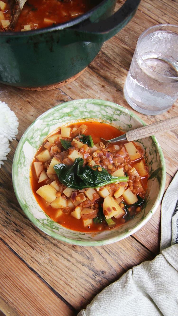 Easy Potato and Lentil Soup