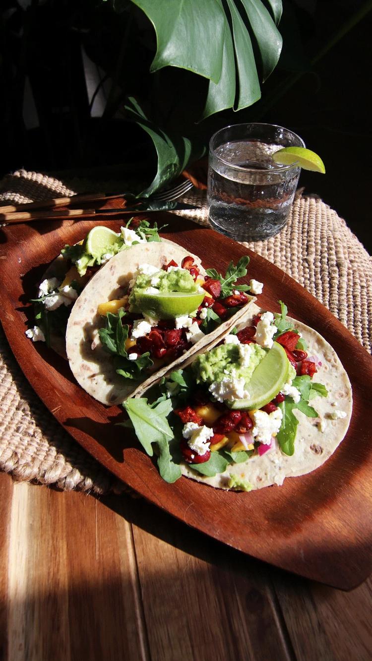 Chorizo and Bean Tacos