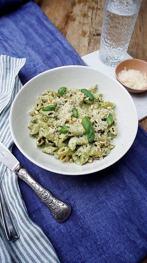 Pasta med hjemmelaget pesto