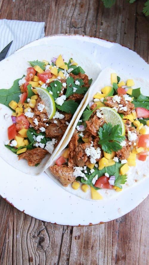 Vegetarian Tacos with Seitan