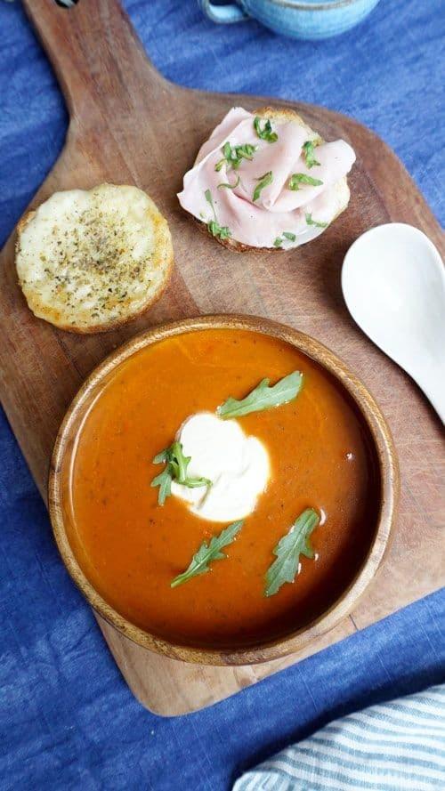 Tomato Soup with Cheese Toast