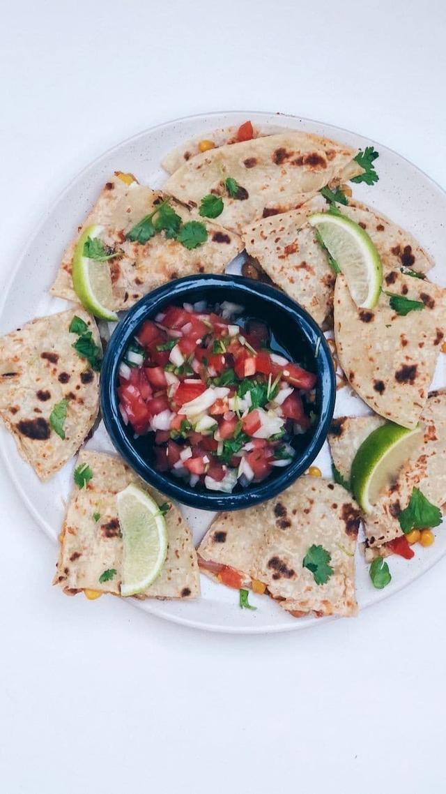 Vegetarian Quesadillas with Tomato Salsa