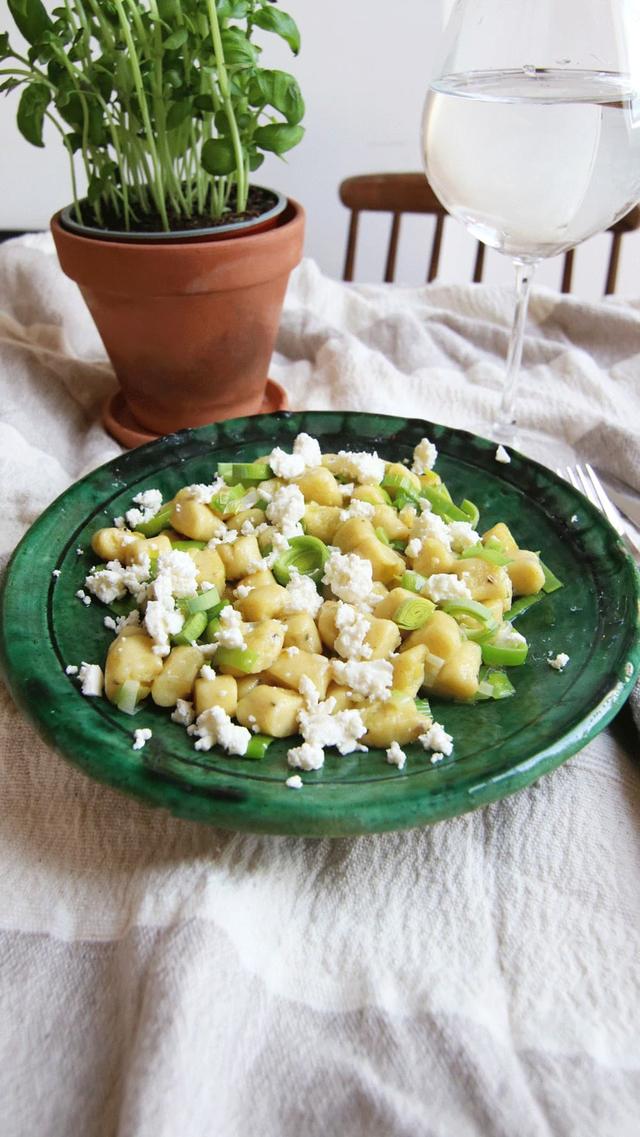 Gnocchi with Feta and Leeks