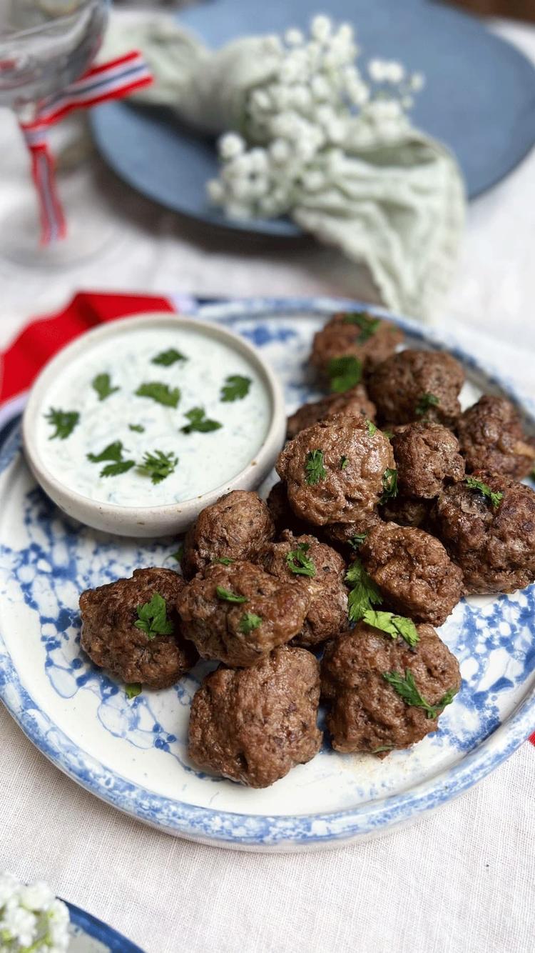 Meatballs with Homemade Tzatziki