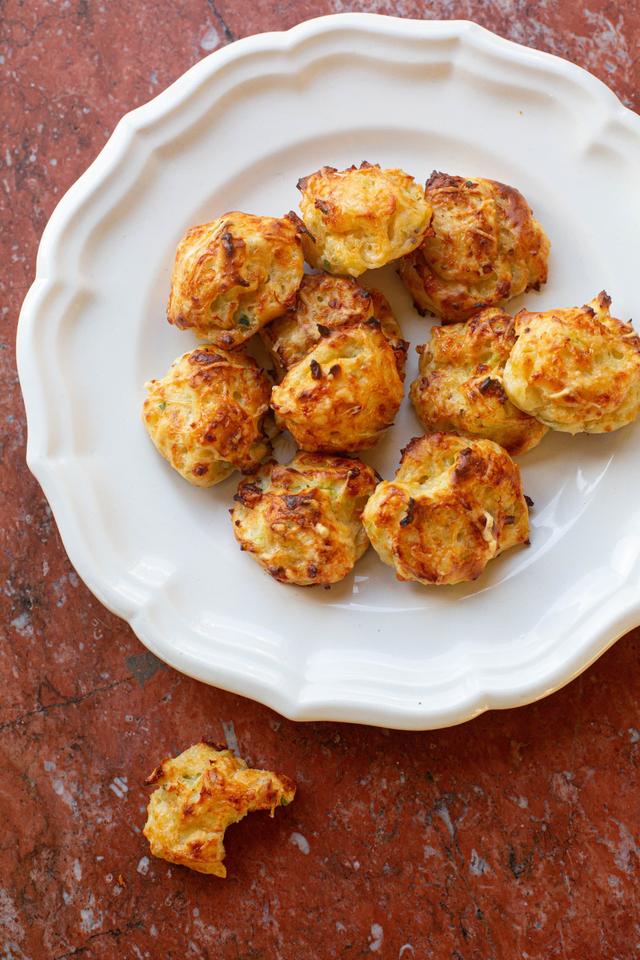 Gougères med purre og sennep 