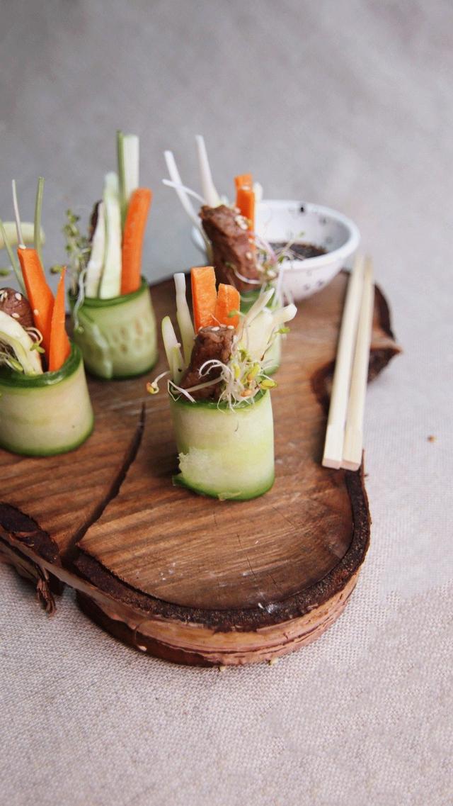 Cucumber Rolls with Beef
