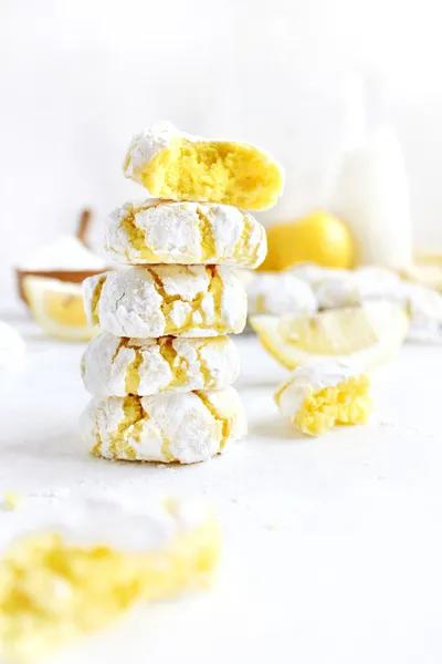 Lemon Cream Cheese Crinkle Cookies