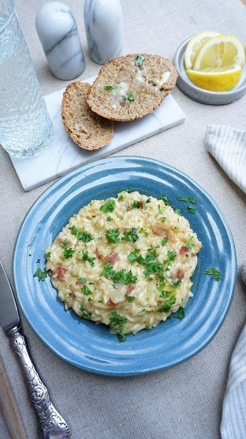 Risotto med bacon