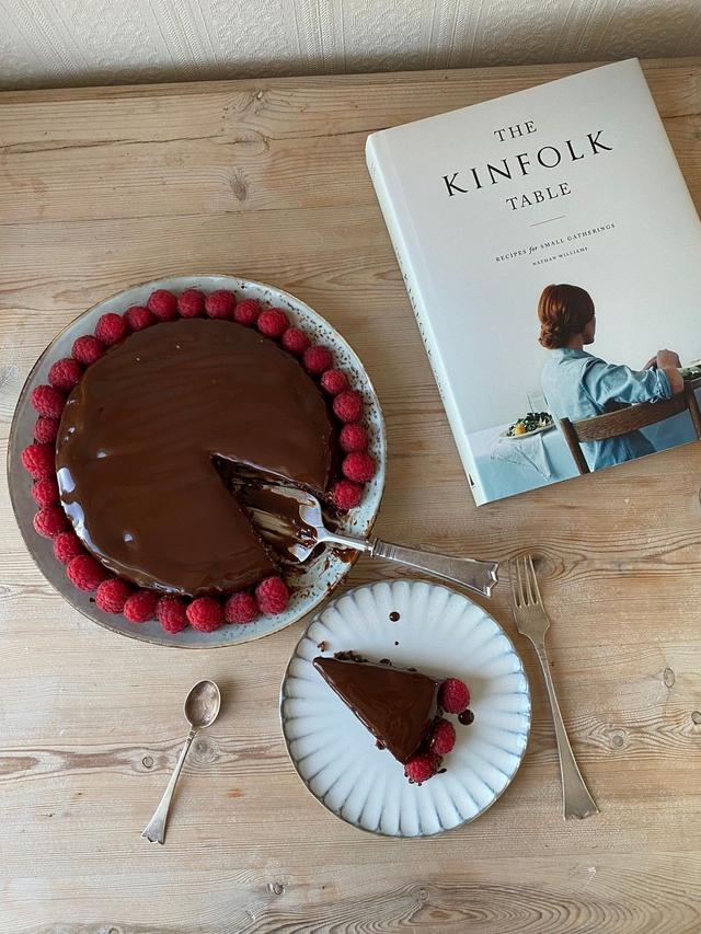 Sjokoladekake med mandler - fritt etter Julia Child