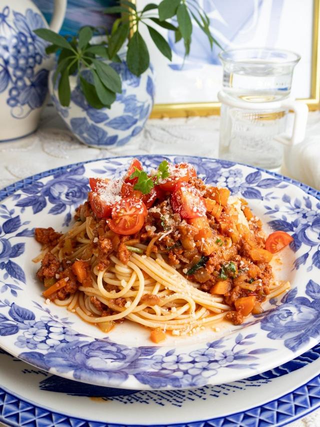 Spaghetti bolognese med mer grønnsaker