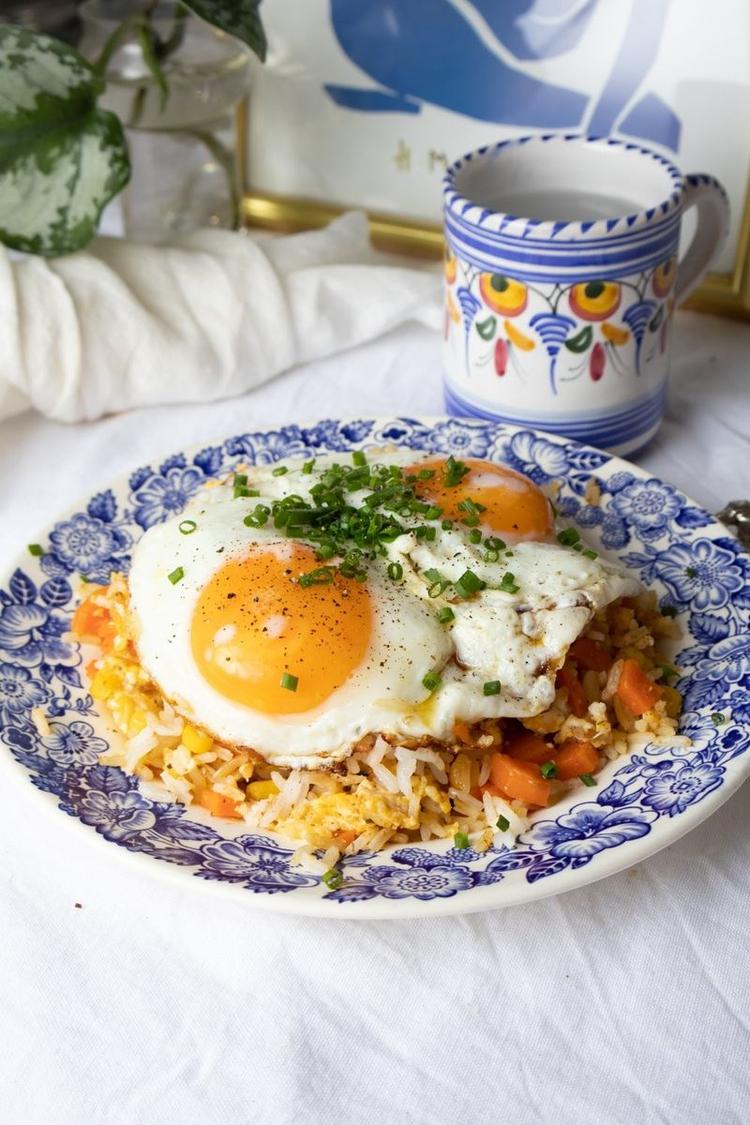 Fried Rice with Fried Eggs