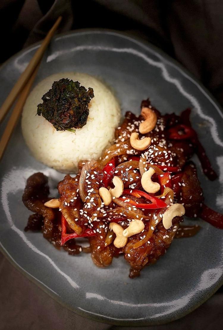 Crispy chili biff med sweet chili saus