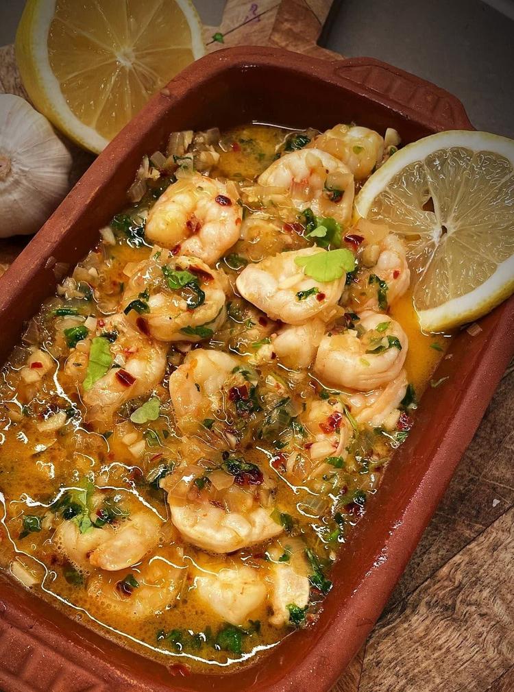 Hot Drunken scampi