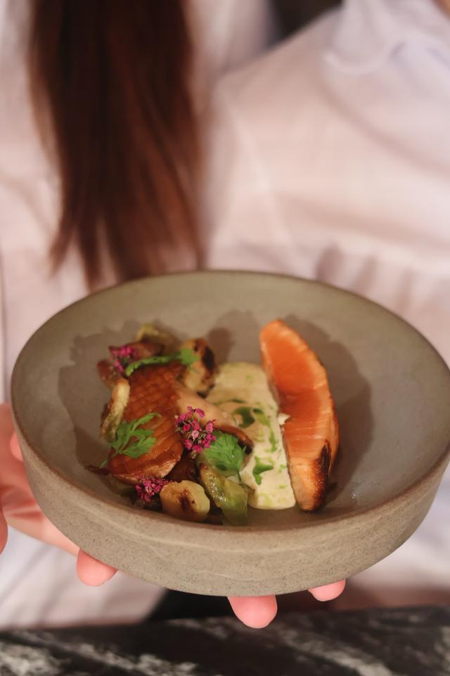 Laks tataki med sopp og lun pepperrot saus!