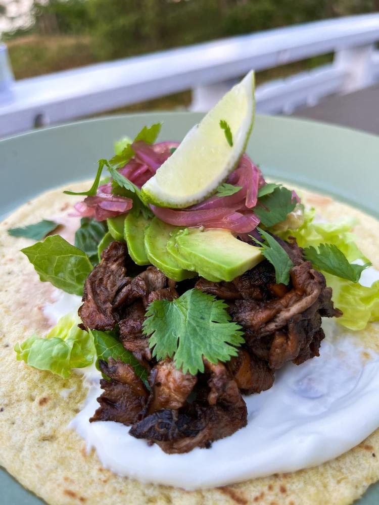 Vegetartaco med Pulled Sopp