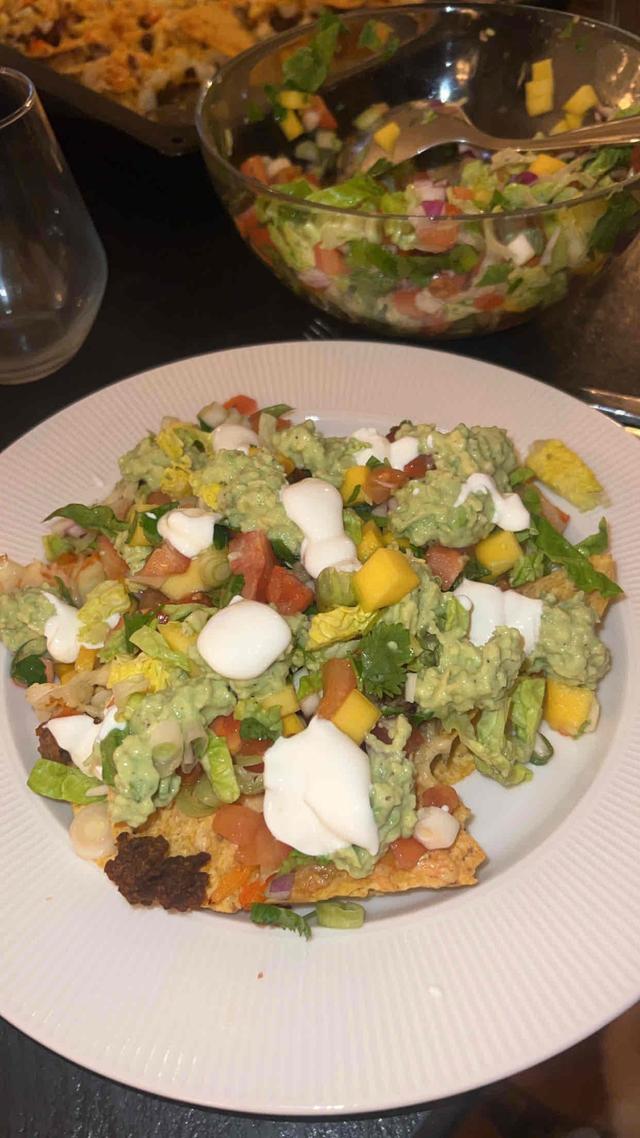 Loaded veggie nachos
