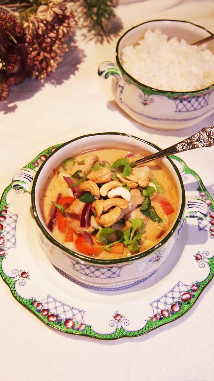 Red Curry with Turkey and Rice