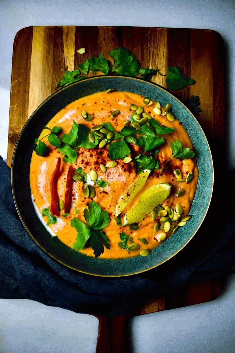 Spicy søtpotetsupppe