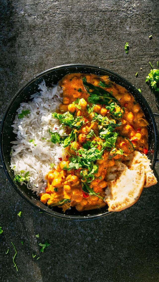 Kremet Vegansk Kikert Curry