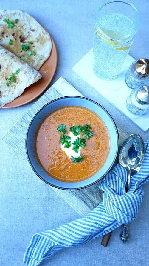 Indian Soup with Naan