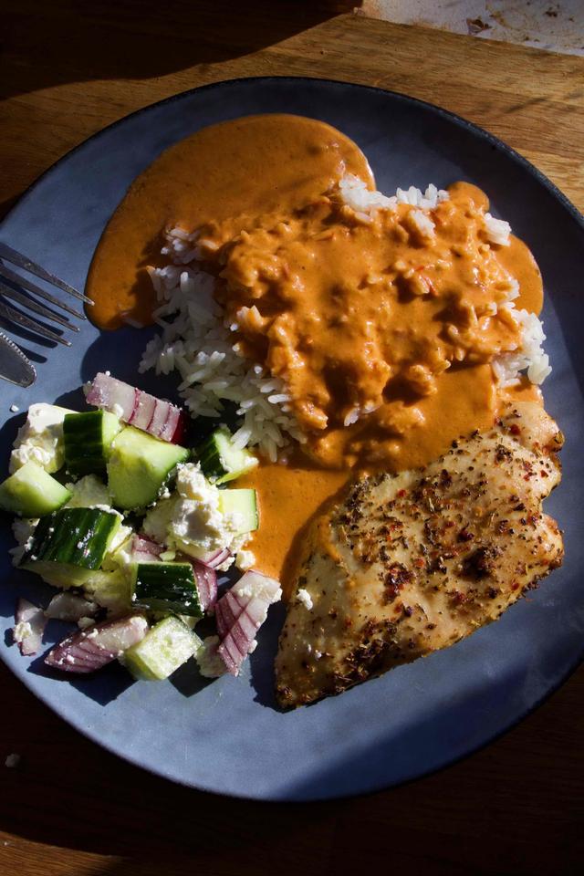 Kylling med hjemmelaget bretagnesaus