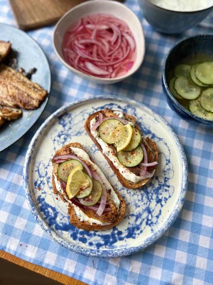 Pan-Fried Mackerel on Toast