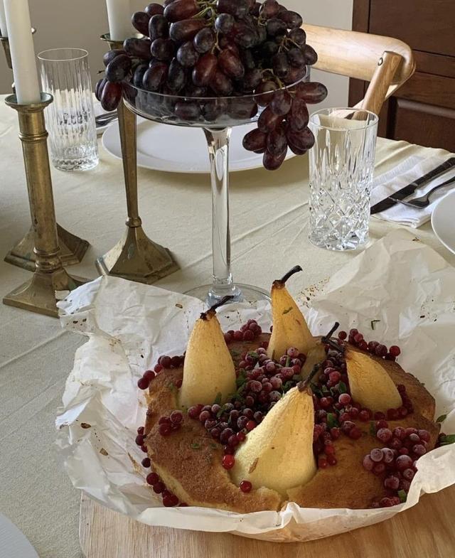 Citrus Cake with Pear