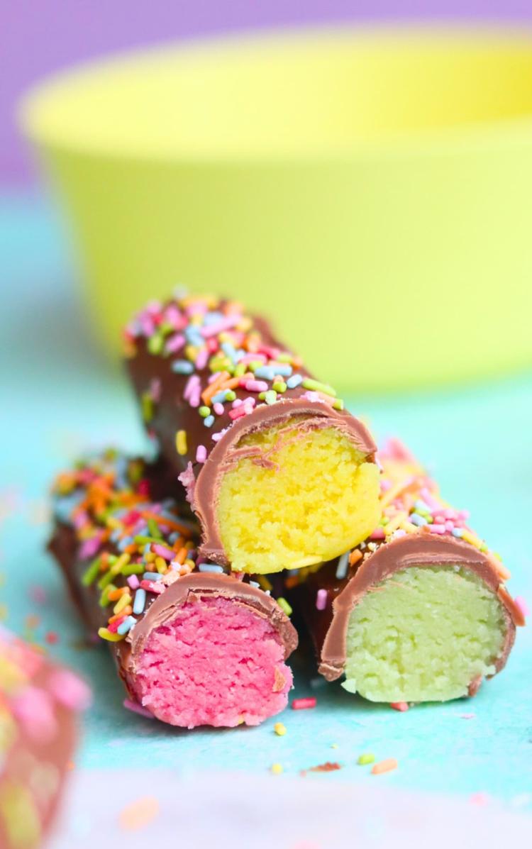 Norwegian School Buns with Colored Coconut Topping