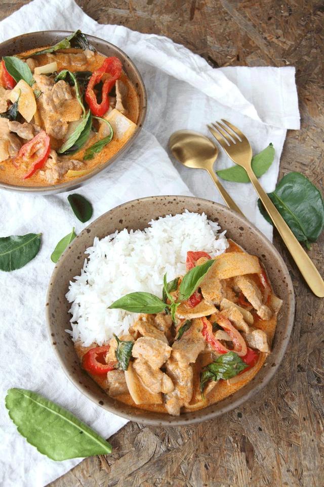 Panang curry med svinekjøtt