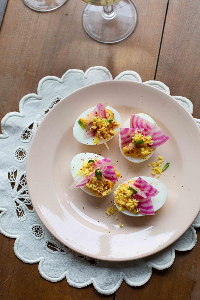 Spicy Mimosa Eggs